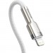 Baseus Дата кабель USB-C to Lightning 1.0m Cafule Metal PD 20W white Baseus (CATLJK-A02)