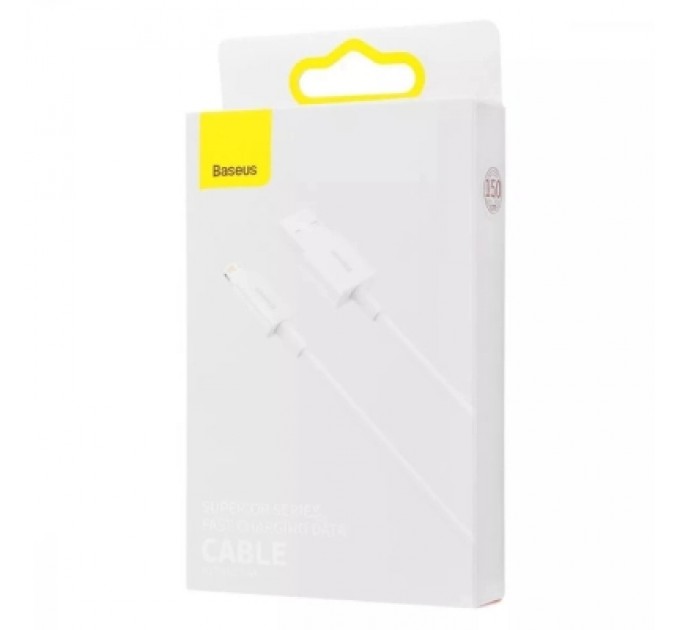 Baseus Дата кабель USB 2.0 AM to Lightning 1.5m Superior Fast Charging 2.4A white Baseus (CALYS-B02)