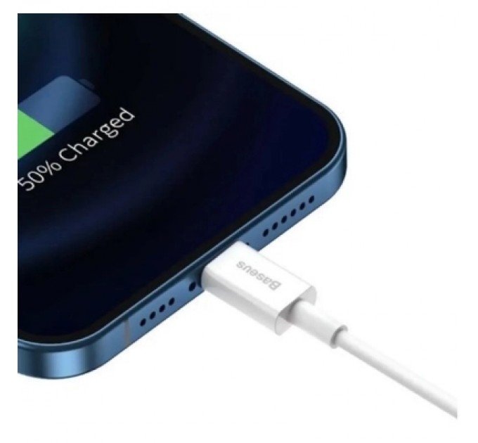 Baseus Дата кабель USB 2.0 AM to Lightning 1.5m Superior Fast Charging 2.4A white Baseus (CALYS-B02)