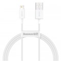 Baseus Дата кабель USB 2.0 AM to Lightning 1.5m Superior Fast Charging 2.4A white Baseus (CALYS-B02)