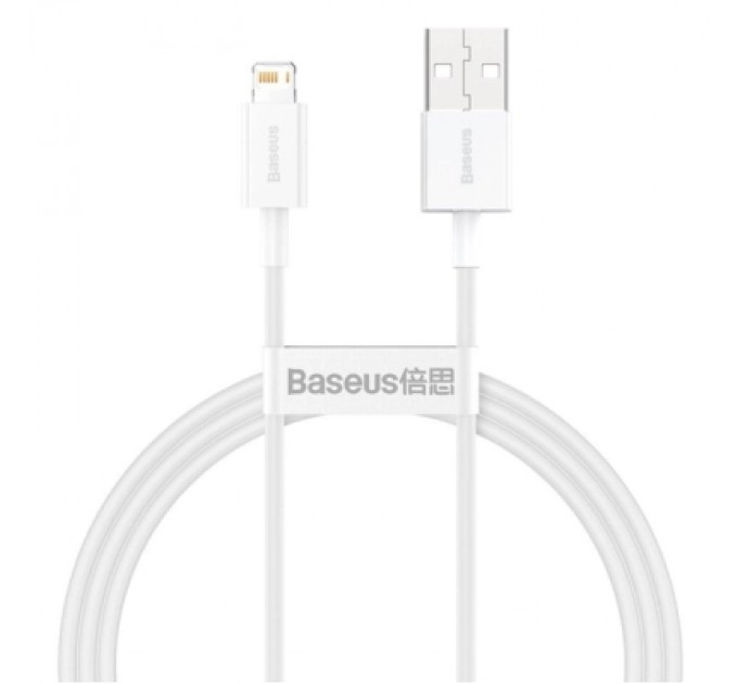 Baseus Дата кабель USB 2.0 AM to Lightning 1.5m Superior Fast Charging 2.4A white Baseus (CALYS-B02)
