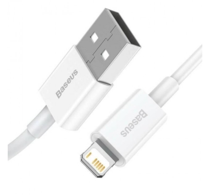 Baseus Дата кабель USB 2.0 AM to Lightning 1.5m Superior Fast Charging 2.4A white Baseus (CALYS-B02)