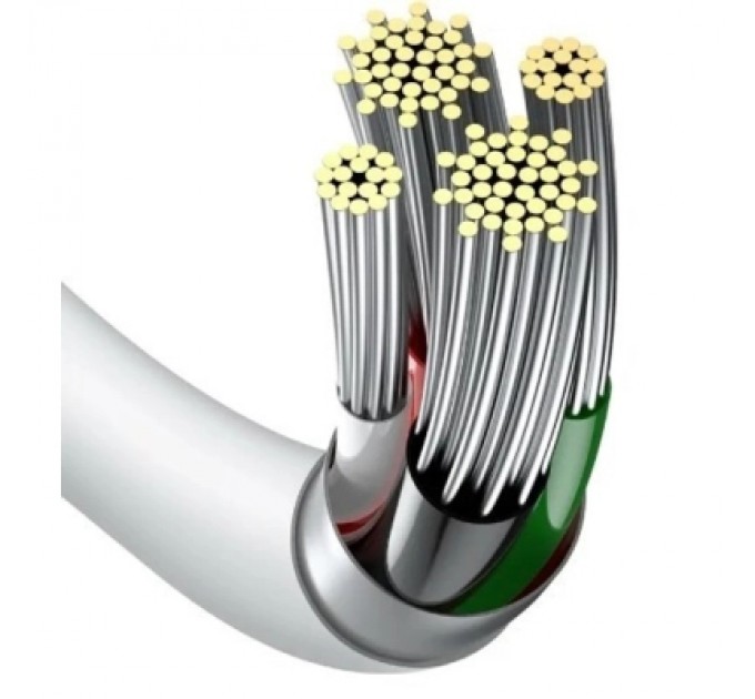 Baseus Дата кабель USB 2.0 AM to Lightning 2.0m Superior Fast Charging 2.4A white Baseus (CALYS-C02)