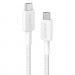 Anker Дата кабель USB-C to USB-C 0.9m nylon 322 white Anker (A81F5H21/A81F5G21)