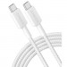 Anker Дата кабель USB-C to USB-C 0.9m nylon 322 white Anker (A81F5H21/A81F5G21)