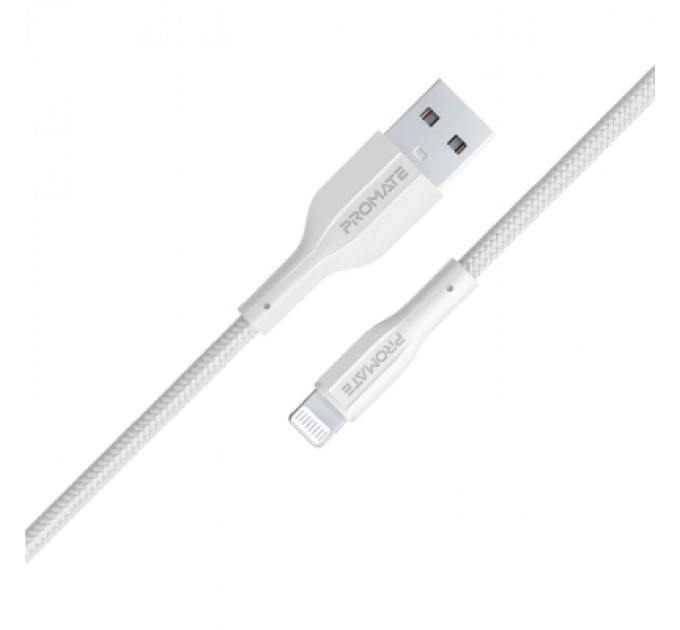 Promate Дата кабель USB 2.0 AM to Lightning 2.0m 2A xCord-Ai200 white Promate (xcord-ai200.white)