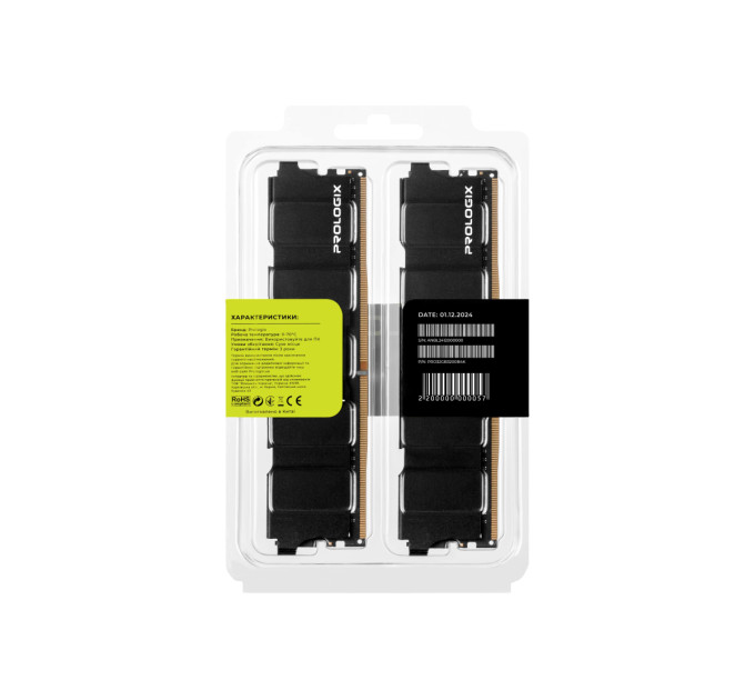 Prologix Модуль пам`ятi DDR4 2x16GB/3200 Prologix Black (PRO32GB3200B4K)