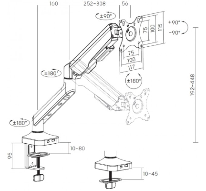 OfficePro Кронштейн OfficePro MA441W