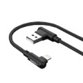 Foneng Кабель Foneng X70 90-degree Angle Gaming Cable (3A) USB - Lightning, 1 м, Black (X70-CA-DAG-IP)