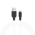 HOCO Кабель Hoco X21 Plus Silicone USB - Lightning, 1 м, Black/White (D25701)
