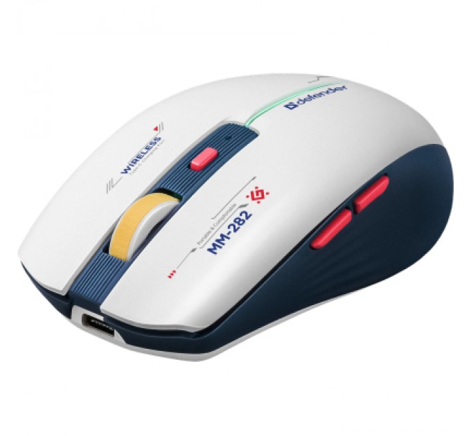Defender Мишка Defender Dila MM-282 Wireless White/Blue (52282)