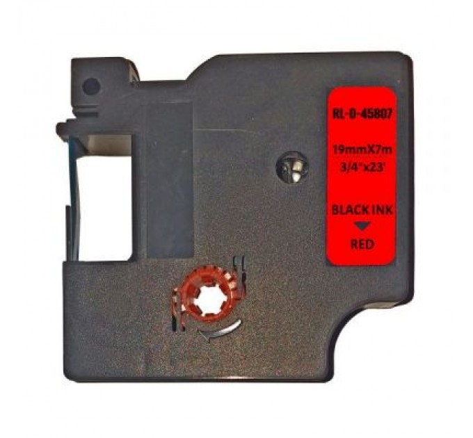 UKRMARK Стрічка для принтера етикеток UKRMARK RL-D-45807P-BK/RE, аналог DYMO S0720870, 19мм х 7м. (900305)