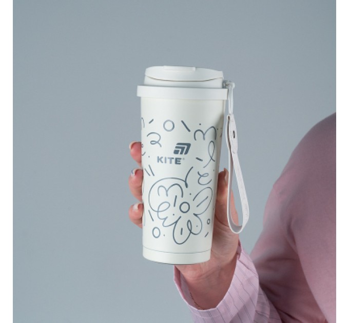 Kite Термокружка Kite 550 мл, біла (K25-1226-3)