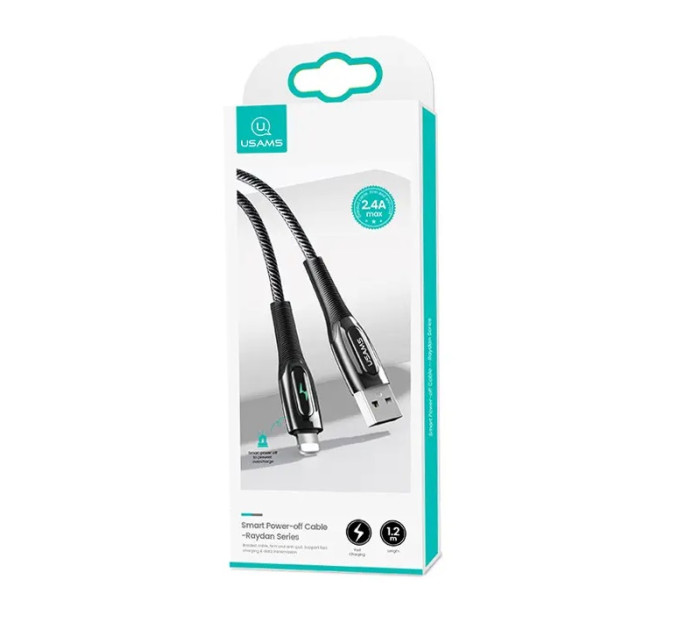 Usams Кабель Usams US-SJ469 USB - Lightning, 1.2 м, Black (SJ469USB01)