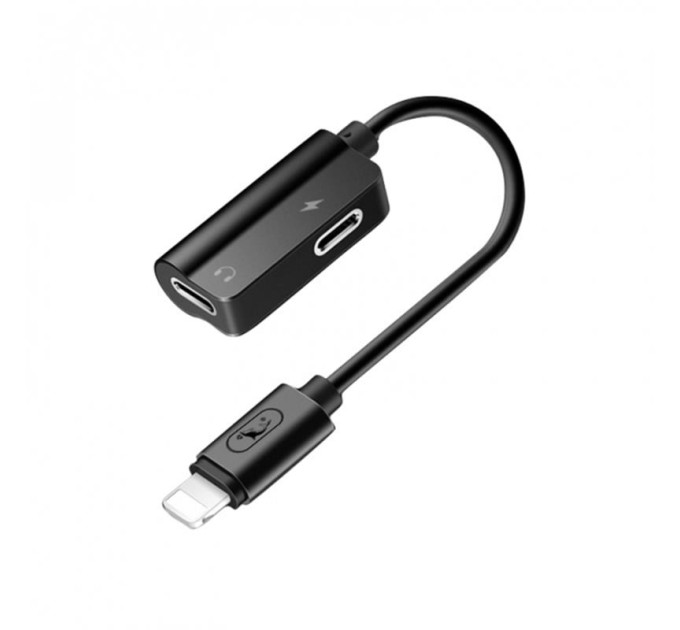 SkyDolphin Перехідник SkyDolphin AU01 Lightning - 2хLightning (M/F), Black (ADPT-00026)