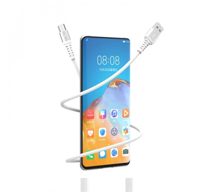 SkyDolphin Кабель SkyDolphin S05V TPE Frost Line USB - micro USB (M/M), 1 м, White (USB-000552)