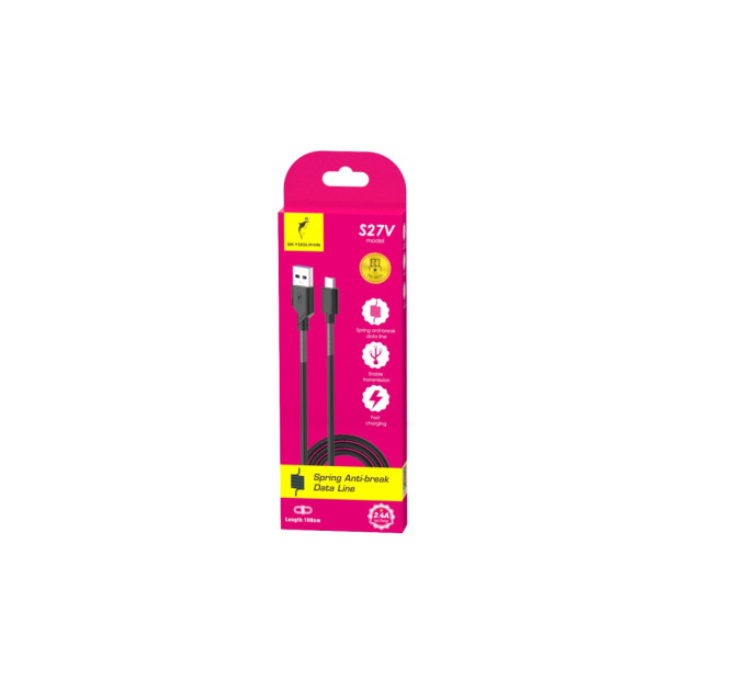 SkyDolphin Кабель SkyDolphin S27V Spring Anti-Brake USB - micro USB (M/M), 1 м, Black (SDUSB-000613)