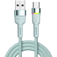 Дата кабель USB 2.0 AM to USB-C 1.0m 3A LED blue Essager (EXCT-XCD03)