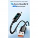 Essager Дата кабель USB 2.0 AM to USB-C 1.0m 7A LED black Essager (EXCT-XY01-P)