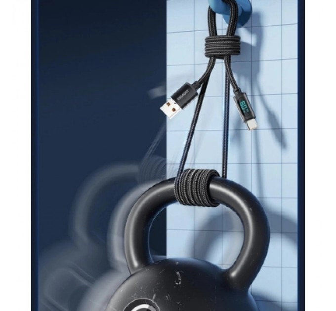 Essager Дата кабель USB 2.0 AM to USB-C 2.0m 7A LED black Essager (EXCT-XYA01-P)