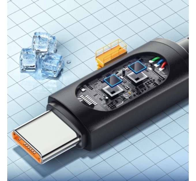 Essager Дата кабель USB-C to USB-C 1.0m 100W LED black Essager (EXCTT1-XY01-P)