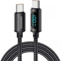 Essager Дата кабель USB-C to USB-C 1.0m 100W LED black Essager (EXCTT1-XY01-P)