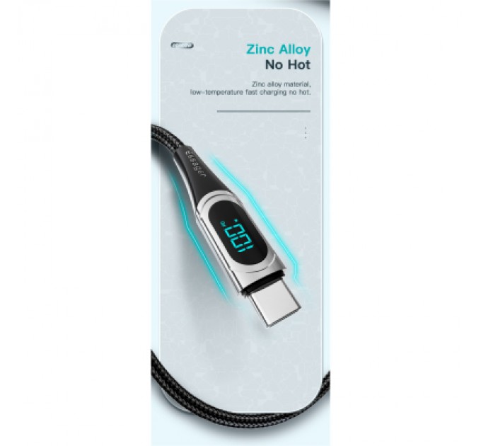 Essager Дата кабель USB-C to USB-C 2.0m 100W Digital Display blue Essager (ES-XCTT1-YDA03)