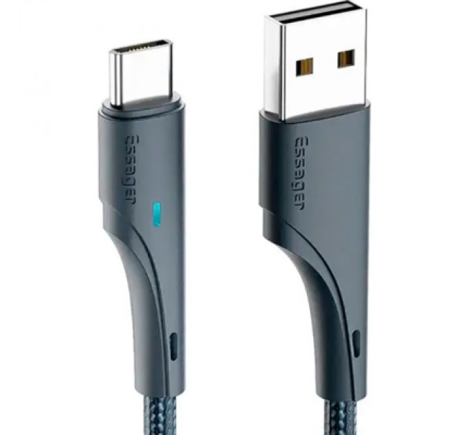 Essager Дата кабель USB 2.0 AM to USB-C 3.0m black Essager (EXCT-LSC01)