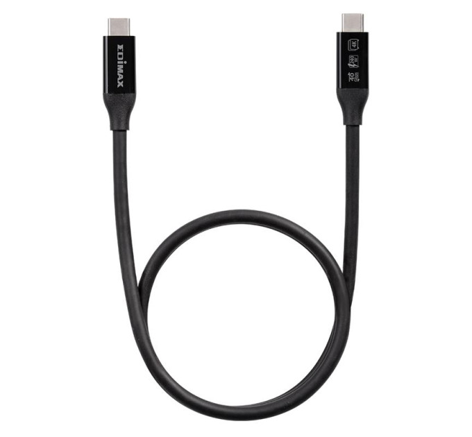 Edimax Кабель Edimax UC4 V2 USB Type-C - USB Type-C (M/M), Thunderbolt 3, 240 W, 20 V, 5 A Max, 1 м, Black (UC4-010TB)