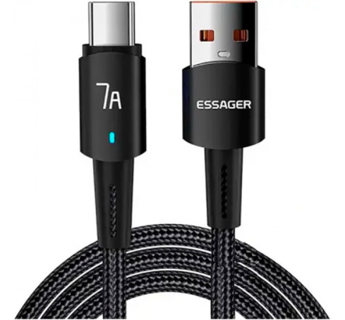 Essager Дата кабель USB 2.0 AM to USB-C 1.0m 100W black Essager (EXC7A-CG01-P)