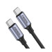 Foneng Кабель Foneng X95 Metal Head Braided Cable USB-C - USB-C 60W 1.2м Black (X95-CA-TCTC)