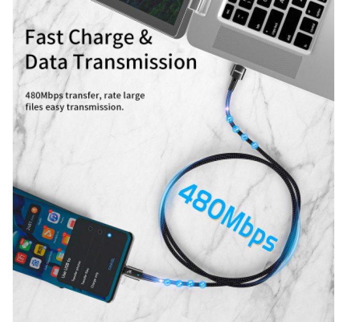 Essager Дата кабель USB 2.0 AM to USB-C 1.0m 100W black Essager (EXC7A-CG01-P)