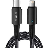 Дата кабель USB-C to Lightning 2.0m 20W black Essager (EXCTL-CGA01)