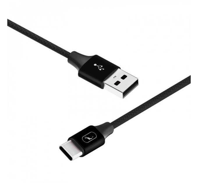 SkyDolphin Кабель SkyDolphin S55T Neylon USB - USB Type-C (M/M), 1 м, Black (SDUSB-000436)