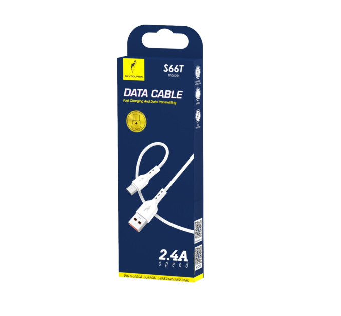 SkyDolphin Кабель SkyDolphin S66T USB - USB Type-C (M/M), 1 м, White (SDUSB-000649)