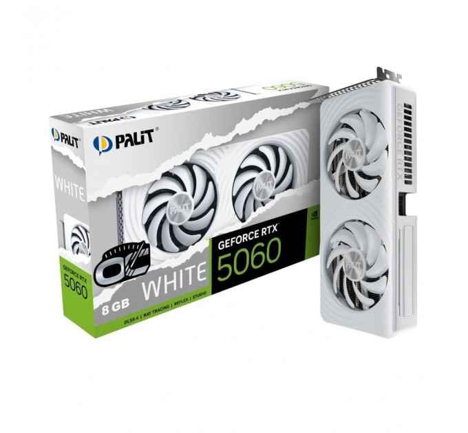 Palit Відеокарта GF RTX 5060 8GB GDDR7 White OC Palit (NE75060U19P1-GB2063M)