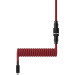 HyperX Кабель HyperX USB-A – USB-C, спіральний, 1.37 м Red/Black (6J677AA)