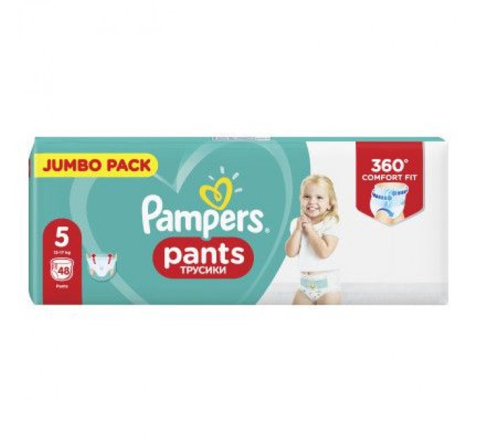 Pampers Підгузки Pampers трусики Pants Junior Розмір 5 (12-17 кг), 48 шт (4015400672906)
