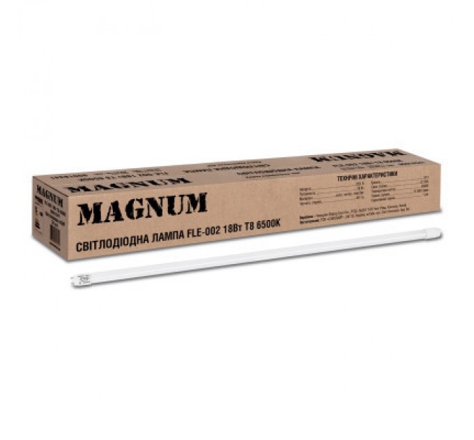 MAGNUM Лампочка MAGNUM FLE-002 18 Вт T8 6500K 220В G13 (90021054)