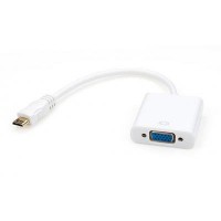 Перехідник HDMI C M to VGA F 0.15m Vinga (HDMICMVGAF-01)