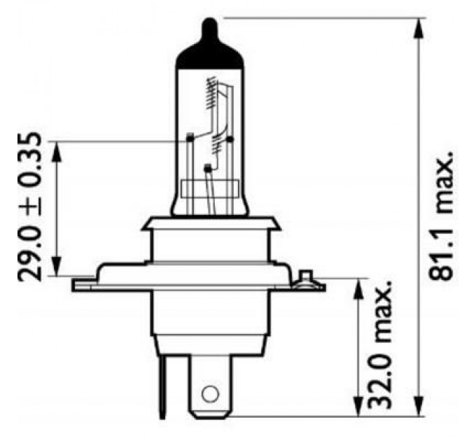 Philips Автолампа Philips галогенова 75/70W (13342 MDBV S2)