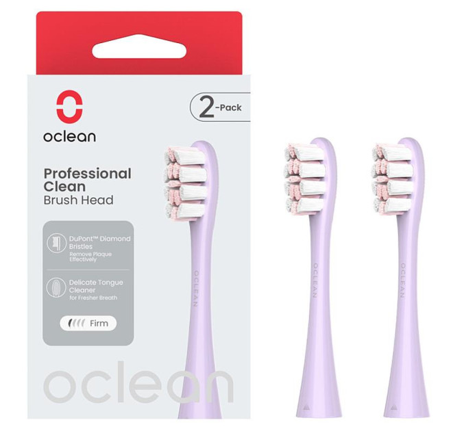 Oclean Насадка для зубної електрощітки Oclean P1C13 P02 Professional Clean Brush Head Purple (2 шт) (6970810554151)