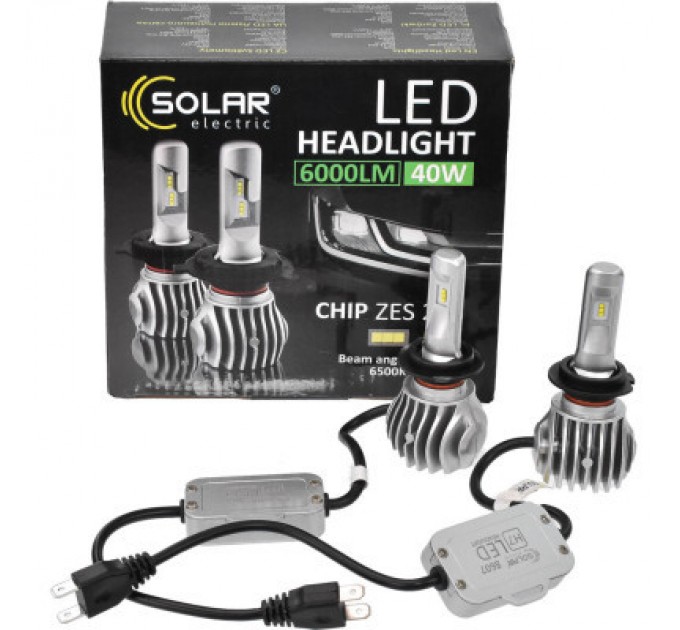SOLAR Автолампа SOLAR H7 CANBUS 12/24V 6500K 6000Lm 50W Cree Chip 1860 (8607)