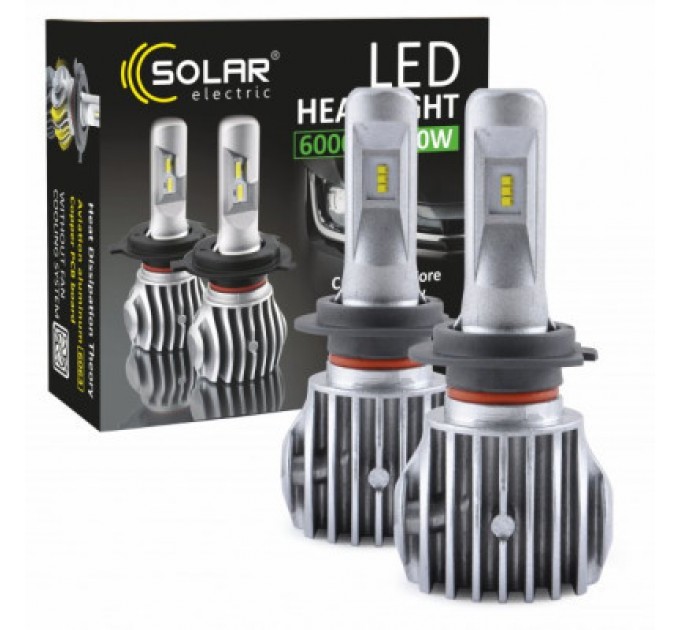 SOLAR Автолампа SOLAR H7 CANBUS 12/24V 6500K 6000Lm 50W Cree Chip 1860 (8607)