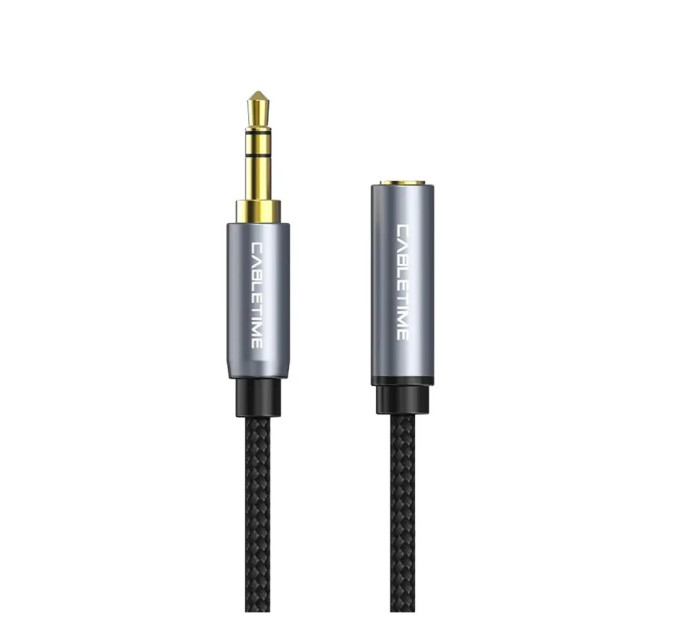 Cabletime Кабель Cabletime Audio 3.5 мм - 3.5 мм (M/F), 1 м, Black, 3 pin (CF11H)