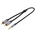 Vention Кабель Vention 3.5 мм - 2xRCA (M/M), 1 м, Black (BCNBF)