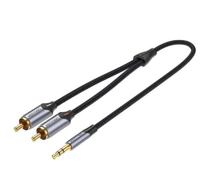 Vention Кабель Vention 3.5 мм - 2xRCA (M/M), 1 м, Black (BCNBF)