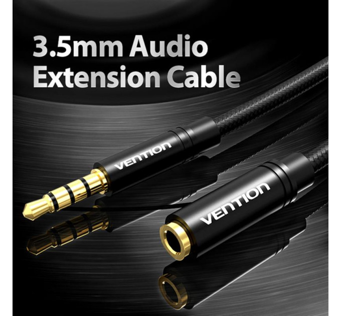 Vention Кабель Vention 3.5 мм - 3.5 мм (M/F), 3 м, Black (BHBBI)