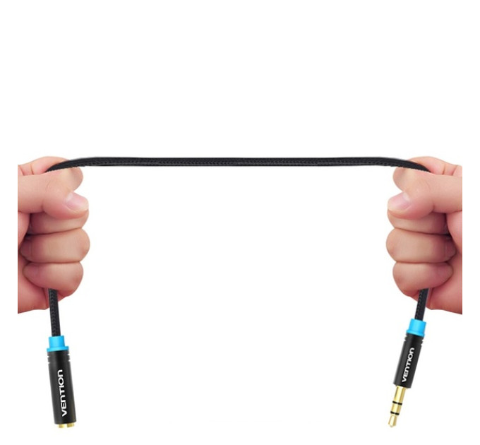 Vention Кабель Vention Audio 3.5 мм - 3.5 мм (М/F), 2 м, чорний (VAB-B06-B200-M)