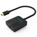 Vention Адаптер Vention mini DisplayPort - HDMI (M/F), 0.15 м, Black (HBCBB)